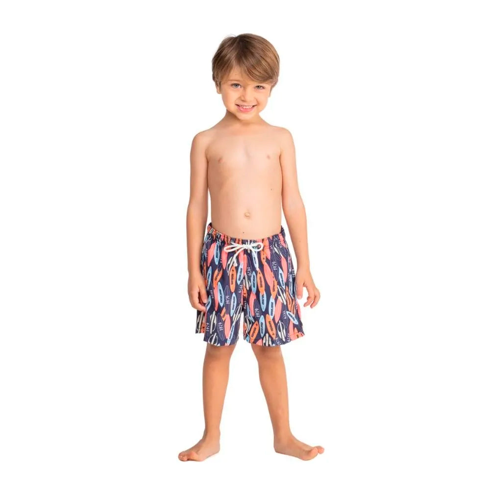 Bermuda De Tactel Mormaii Estampada Masculina - Azul Marinho