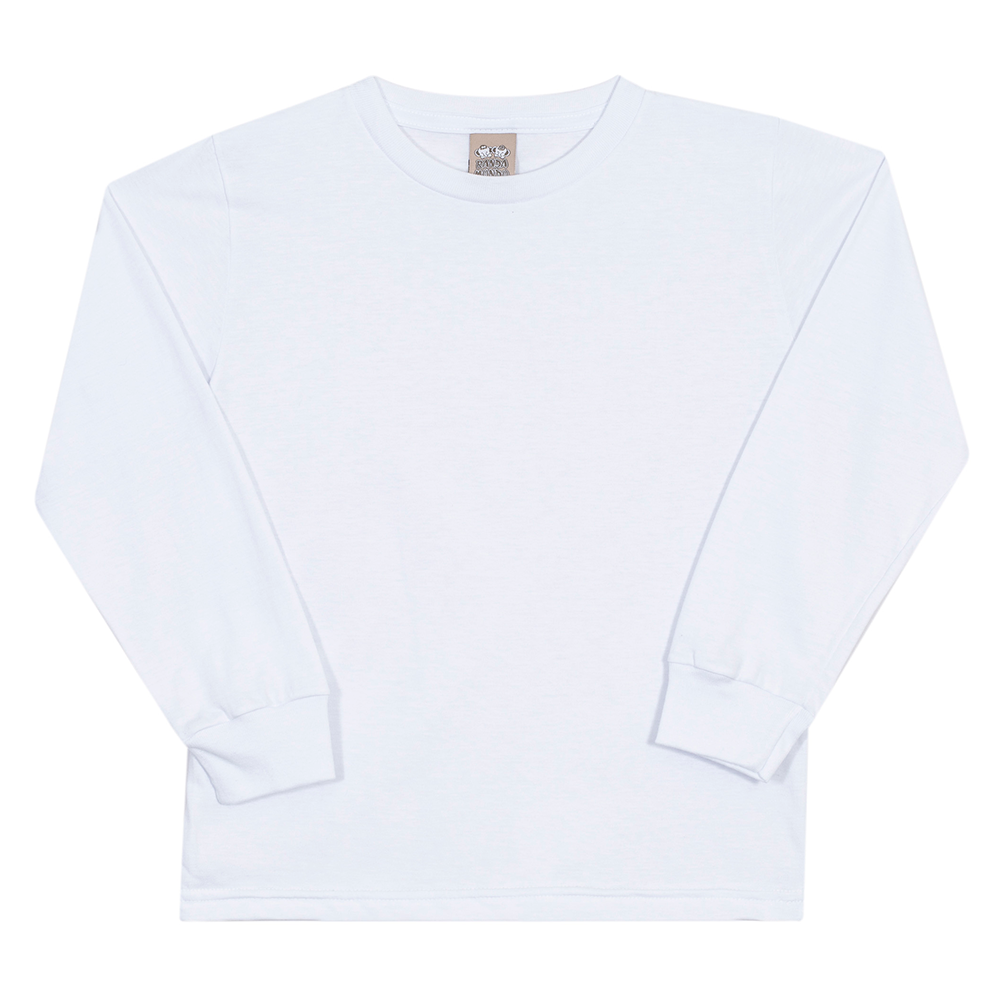 Camiseta Manga Longa com Punho Branca Randa Mundu - Menino