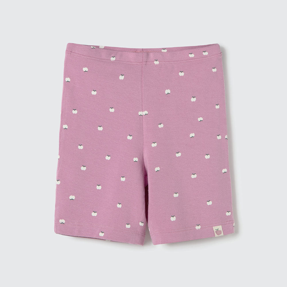 Bermuda Ciclista Estampada Maçãzinha Roxa Hering - Feminina